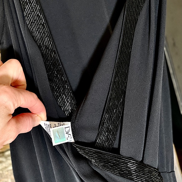 Stunning DVF Silk Romper with beaded bust detail. - Picture 6 of 8